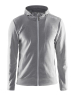 Craft Leisure Full Zip Hood M Meleerattu Harmaa/valkoinen