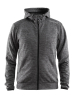 Craft Leisure Full Zip Hood M Meleerattu Tummanharmaa