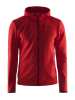 Craft Leisure Full Zip Hood M Punainen/meleerattu Harmaa