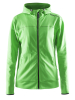 Craft Leisure Full Zip Hood W Vihreä/musta/meleerattu Harmaa