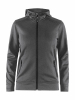 Craft Noble Full Zip Hood W Meleerattu Tummanharmaa