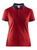 Craft Noble Polo Pique Shirt W Punainen/meleerattu Harmaa