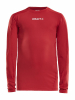 Craft Pro Control Compression Long Sleeve Jr Kirkkaanpunainen
