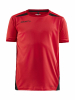 Craft Pro Control Impact Ss Tee Jr Kirkkaanpunainen/musta