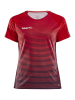 Craft Pro Control Stripe Jersey W Kirkkaan Punainen/tummansininen