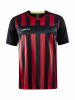 Craft Progress 2.0 Stripe Jersey M Musta/kirkkaanpunainen