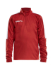 Craft Progress Halfzip Ls Tee Jr Kirkkaanpunainen