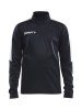 Craft Progress Halfzip Ls Tee Jr Musta/valkoinen