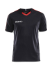 Craft Progress Jersey Contrast M Musta/kirkkaanpunainen