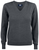 Cutter & Buck Everett V-neck Ladies Meleerattu Antrasiitti