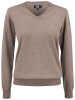 Cutter & Buck Oakville V-neck Dames Meleerattu Nougat