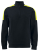 Projob 2128 Half-zip Collegepaita Musta / Keltainen