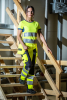 Projob 6519 Naisten Reisitaskuhousut En Iso 20471 Luokka 2 Keltainen/tummansininen