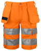 Projob 6535 Shortsit En Iso 20471 Luokka 2/1 Oranssi / Musta