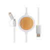 3-in-1 5w Bambu Langaton Laturi Valkoinen