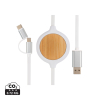 3-in-1 5w Bambu Langaton Laturi Valkoinen