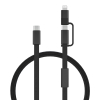 Arc Rcs 60w 120 Cm 2-in-1 Fast Charging Cable Musta
