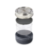 Black+blum Lasinen Lounaskulho 750ml Hopeanvärinen