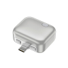 Chargeguard Rcs Automaattisesti Katkaiseva Usb-c-sovitin. Hopeanvärinen