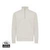 Iqoniq Elgon -vetoketjullinen Collegepaita Kierrätyspuuvilla Ivory White