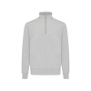 Iqoniq Elgon -vetoketjullinen Collegepaita Kierrätyspuuvilla Light Heather Grey