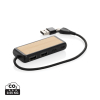 Link Rcs Kaksoistulo Usb-hub Kierrätysmuovia Ja Bambua Musta