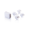 Matkapistoke 4 Usb-portilla Valkoinen