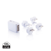Matkapistoke 4 Usb-portilla Valkoinen