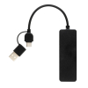Rcs Usb Hub Tuplaliitännällä Kierrätetystä Muovista Musta