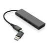Terra Rcs Alumiininen Usb-hub 3 Portilla Harmaa