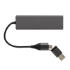 Terra Rcs Alumiininen Usb-hub 3 Portilla Harmaa